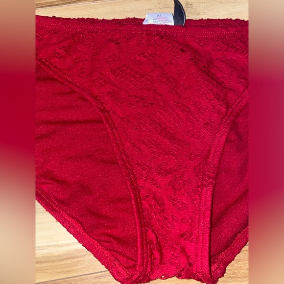 Kenneth Cole Reaction NWT  Red Side Tie-up Bikini Bottom Sz XL - Picture 3 of 9